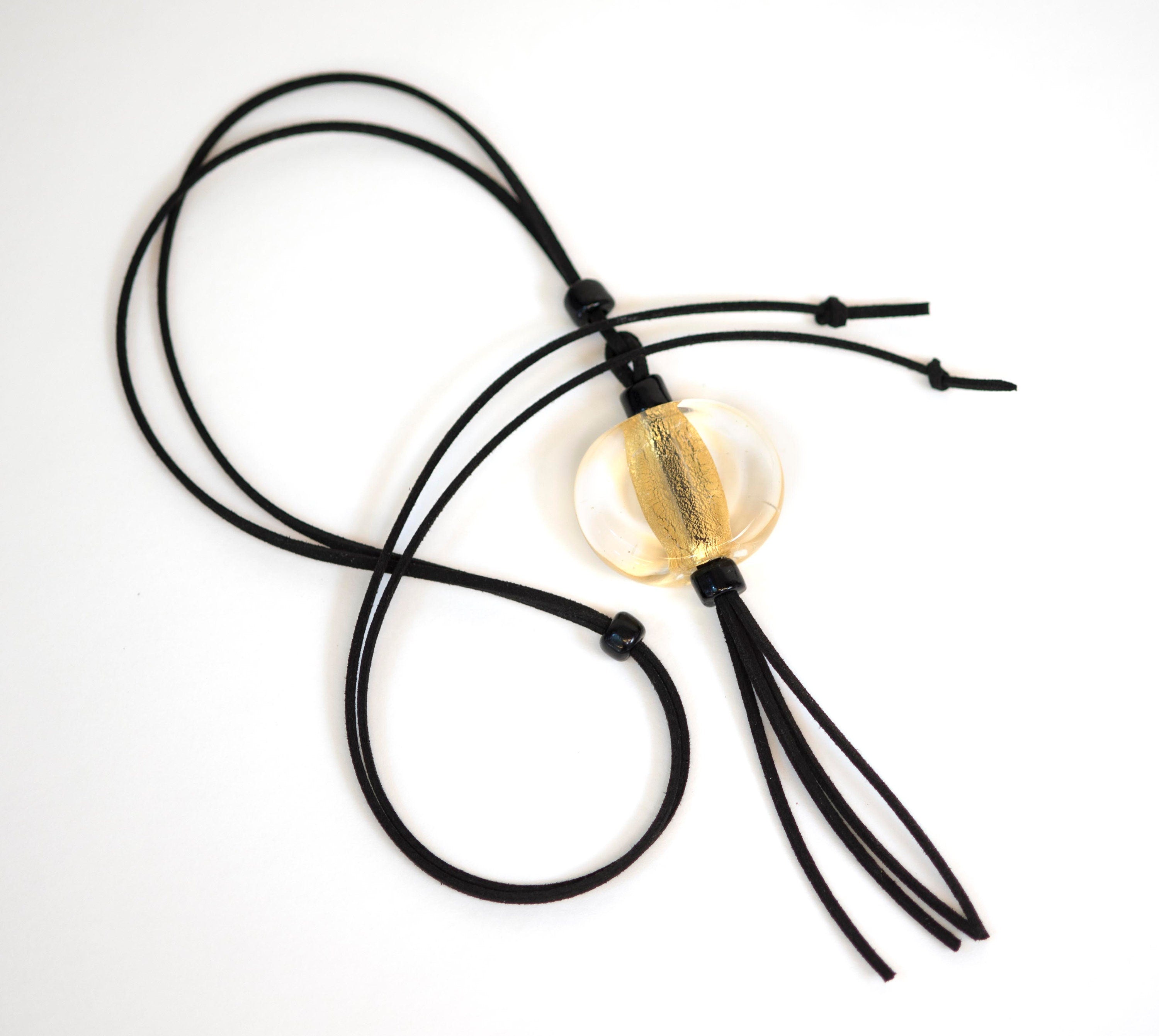 Murano glass necklace handmade in Murano by Cesare Sent original made in italy fashion elegant accessory silver leaf crafts lampworking