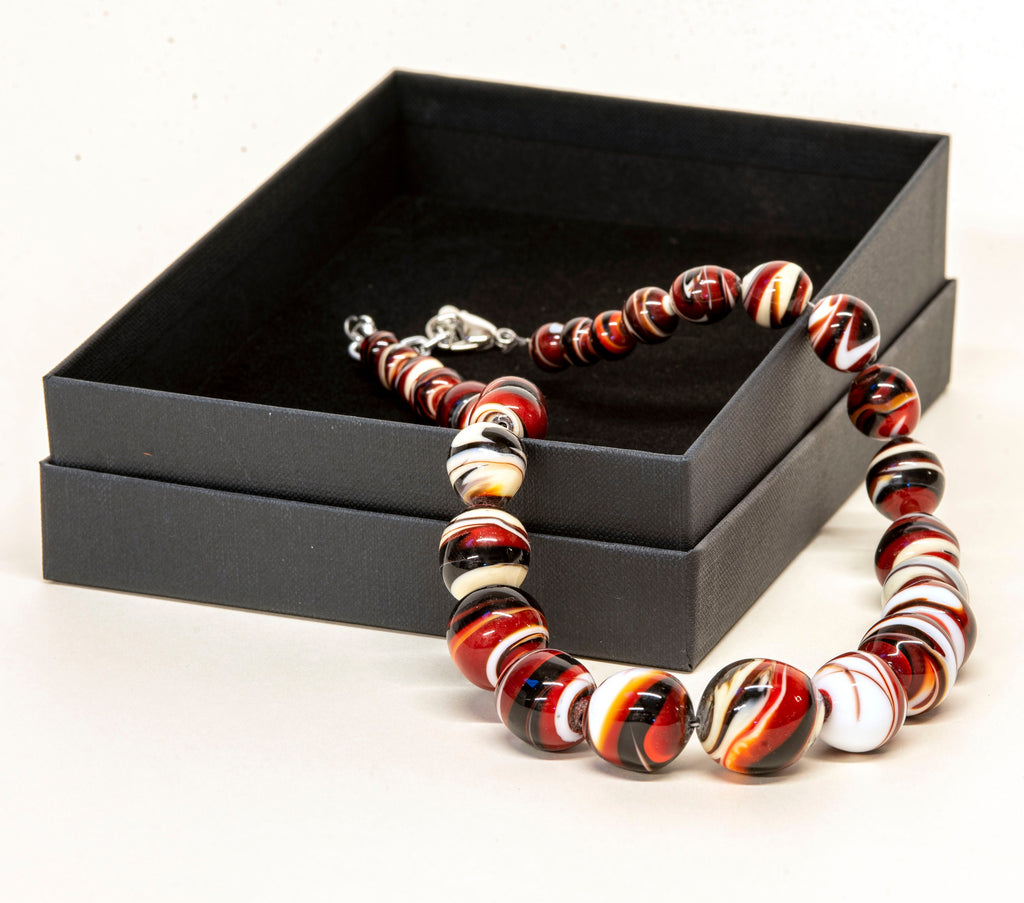 Murano Glass Necklace handmade in Murano by Cesare Sent original made in Italy special glass jewelery beautifull lampworking crafts