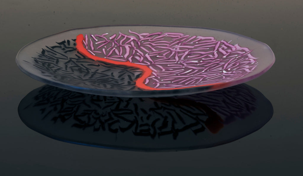 Murano glass bowl. Exclusive original decorative object. Refined unique piece. OOAK Cesare Sent.