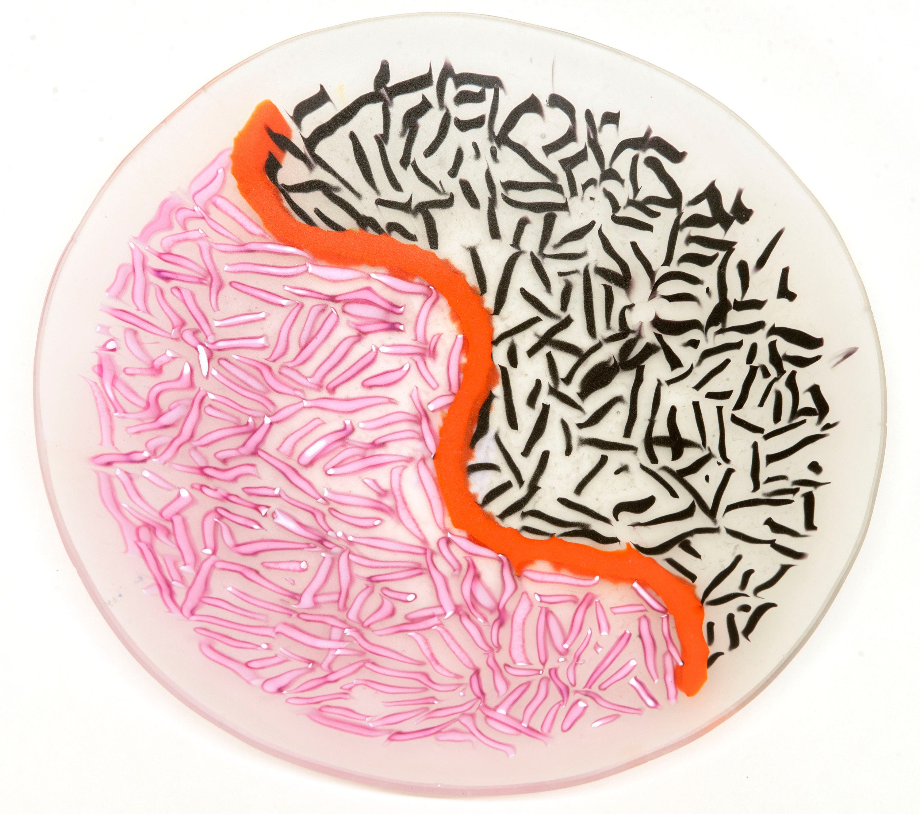 Murano glass bowl. Exclusive original decorative object. Refined unique piece. OOAK Cesare Sent.