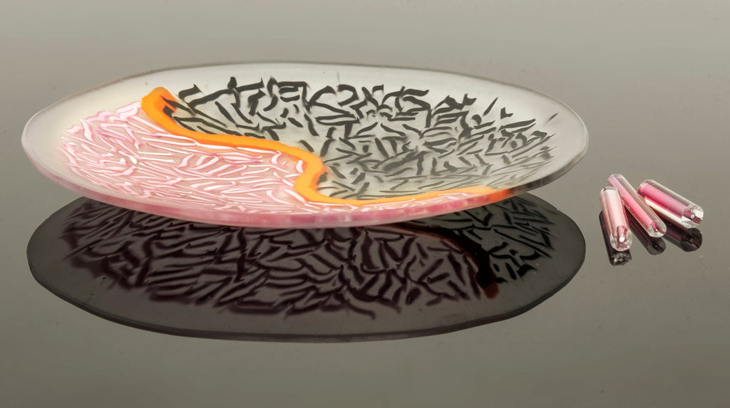 Murano glass bowl. Exclusive original decorative object. Refined unique piece. OOAK Cesare Sent.