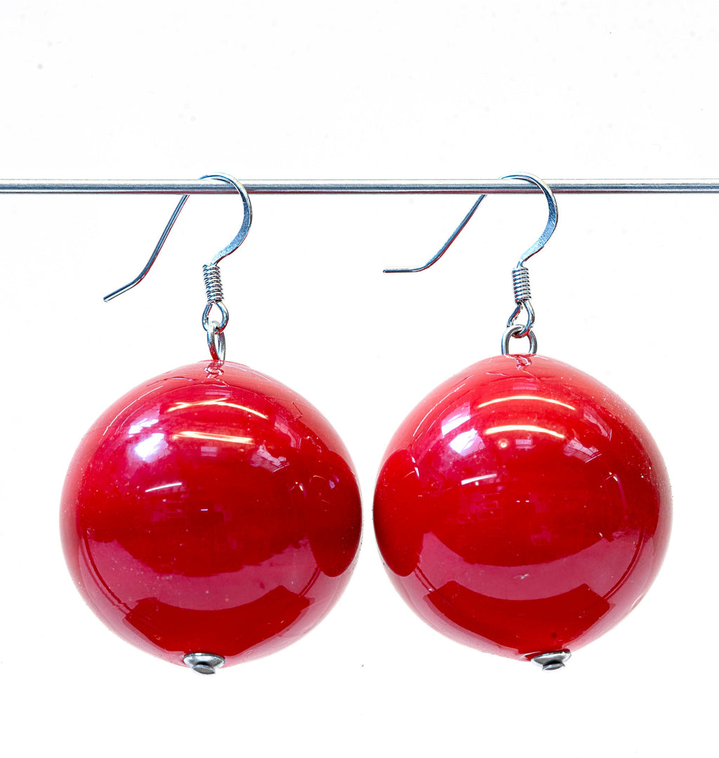 Murano glass necklace handmade Murano glass original made in Italy - Metal wire blown glass necklace - Glass bubbles - Spheres - Statement