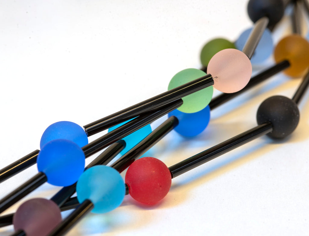 statement necklace, statement necklace for women, multicolor statement necklace, multiwire necklace, Murano glass necklace, Italy craft.