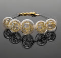 Necklace with gold/metal wire inside in blown glass - Glass bubbles - Spheres - Statement necklace - Geometric Phone essential to ship.
