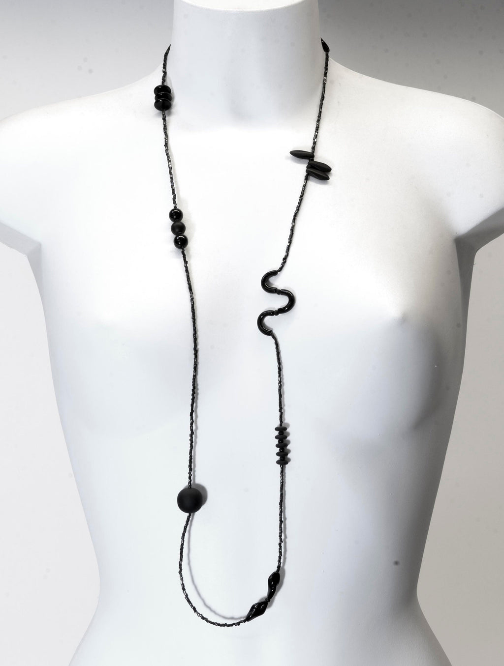 Long glass necklace made in Murano by Sent original made in Italy elegant modern strands long necklace crafts jewelry Statement gift