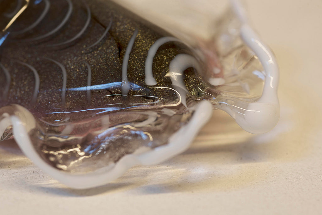 Seppia in vetro di Murano. Realizzazione realistica in vetro. Scultura del maestro vetraio.Phone essential to ship.