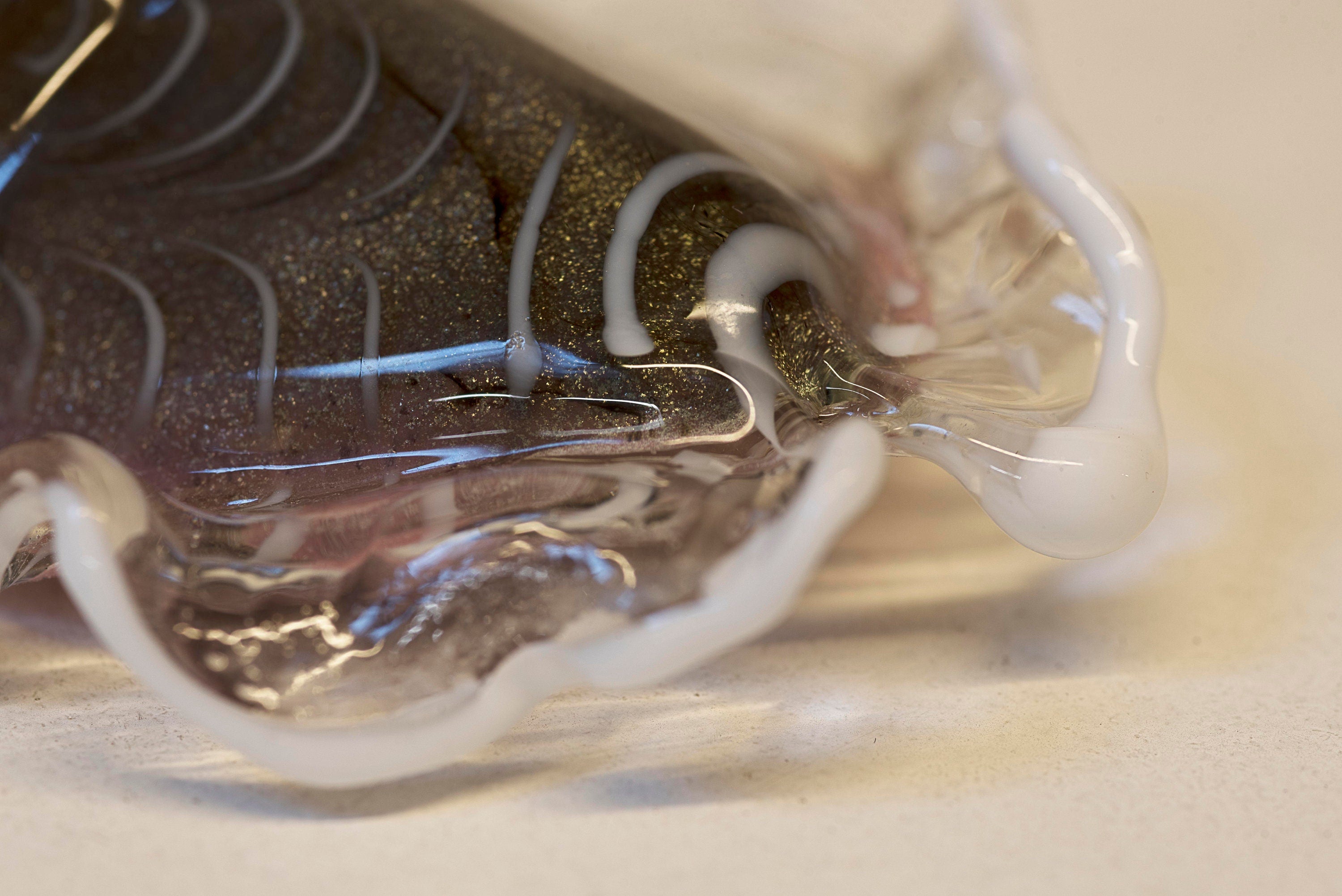 Seppia in vetro di Murano. Realizzazione realistica in vetro. Scultura del maestro vetraio.Phone essential to ship.