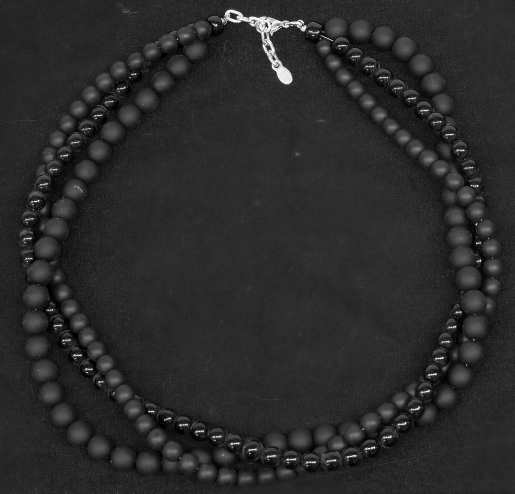 Murano glass necklace handmade in Murano by Cesare Sent original made in Italy big glass beads elegant fashion crafts modern