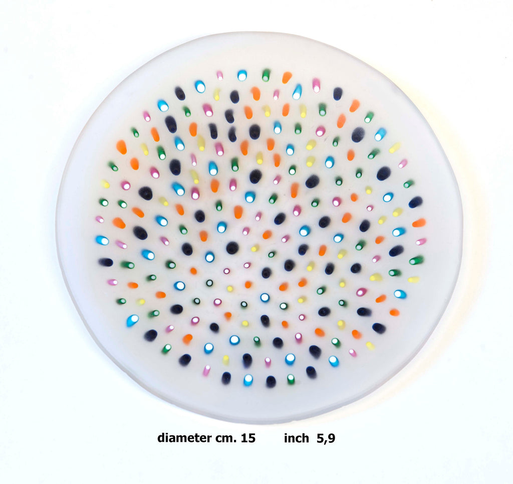 Murrina glass plate. Traditional Murano glass object. Original gift. Unobtainable single piece.