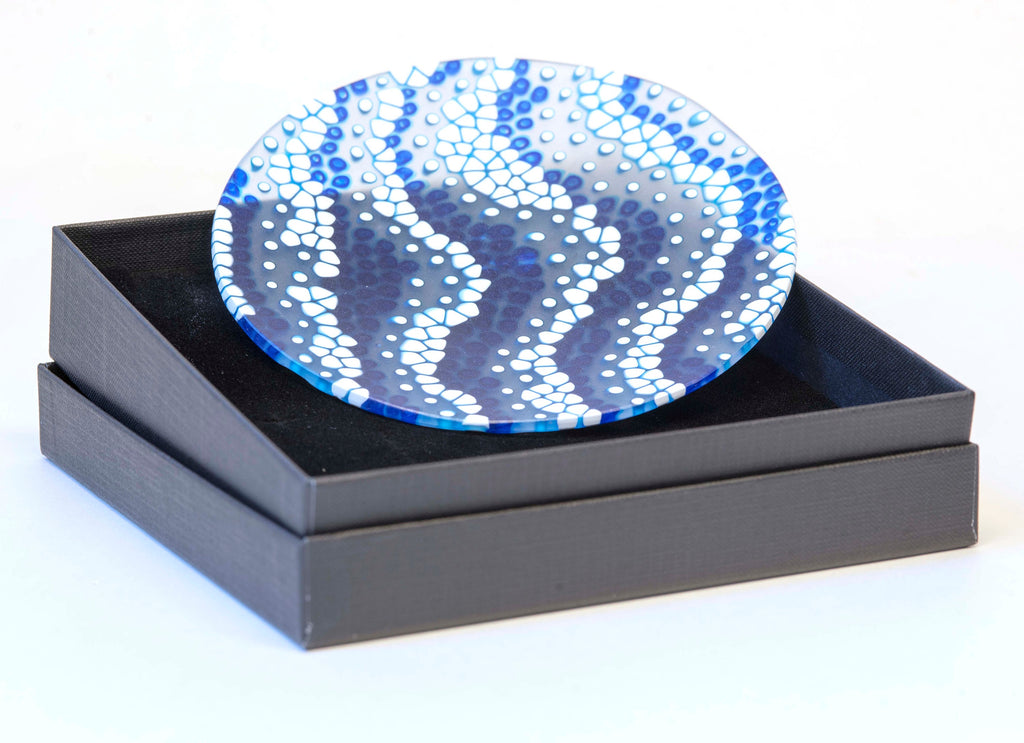 Murrina glass plate. Traditional Murano glass object. Original gift. Unobtainable single piece.