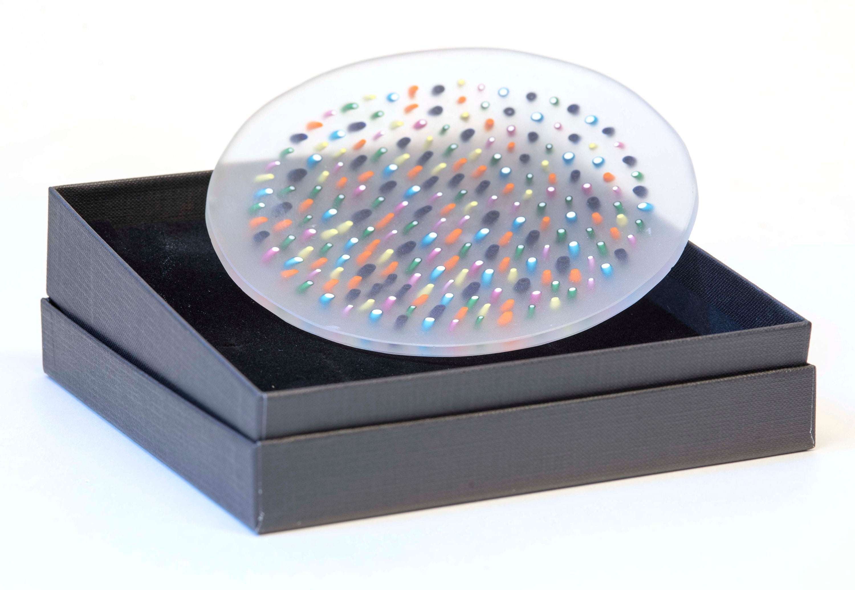 Murrina glass plate. Traditional Murano glass object. Original gift. Unobtainable single piece.