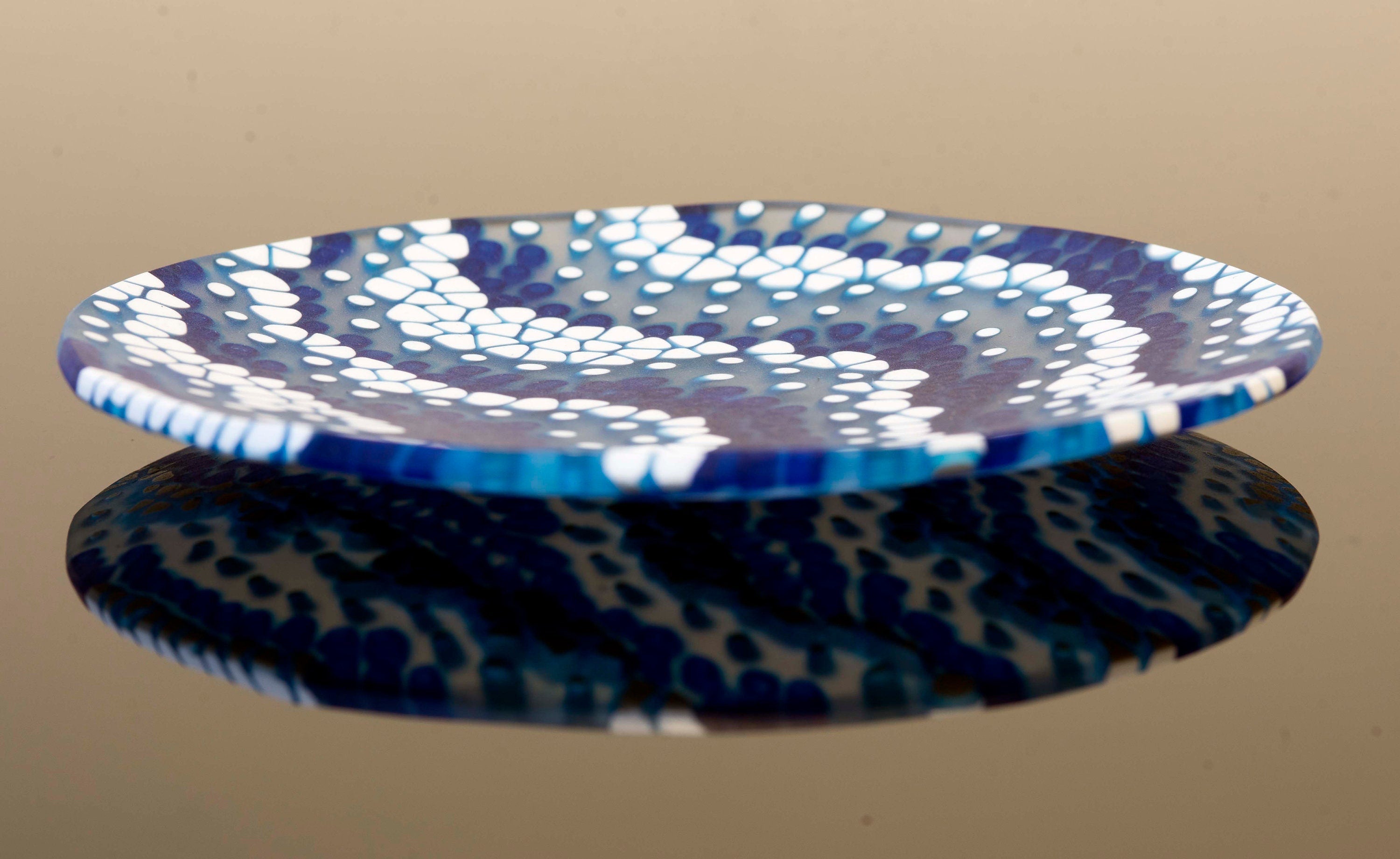 Murrina glass plate. Traditional Murano glass object. Original gift. Unobtainable single piece.