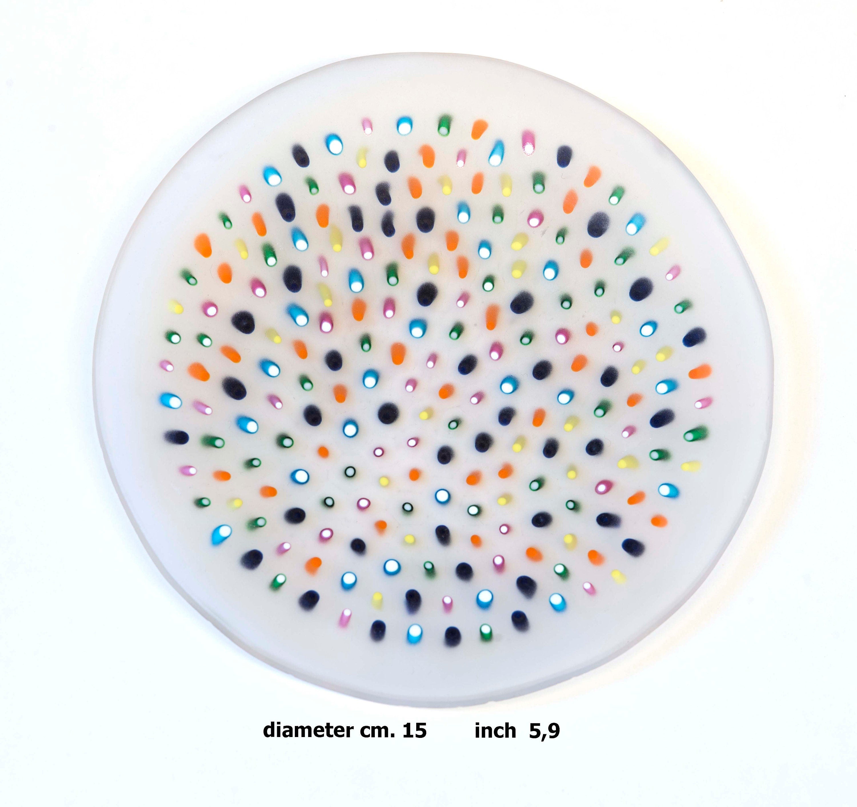 Murrina glass plate. Traditional Murano glass object. Original gift. Unobtainable single piece.