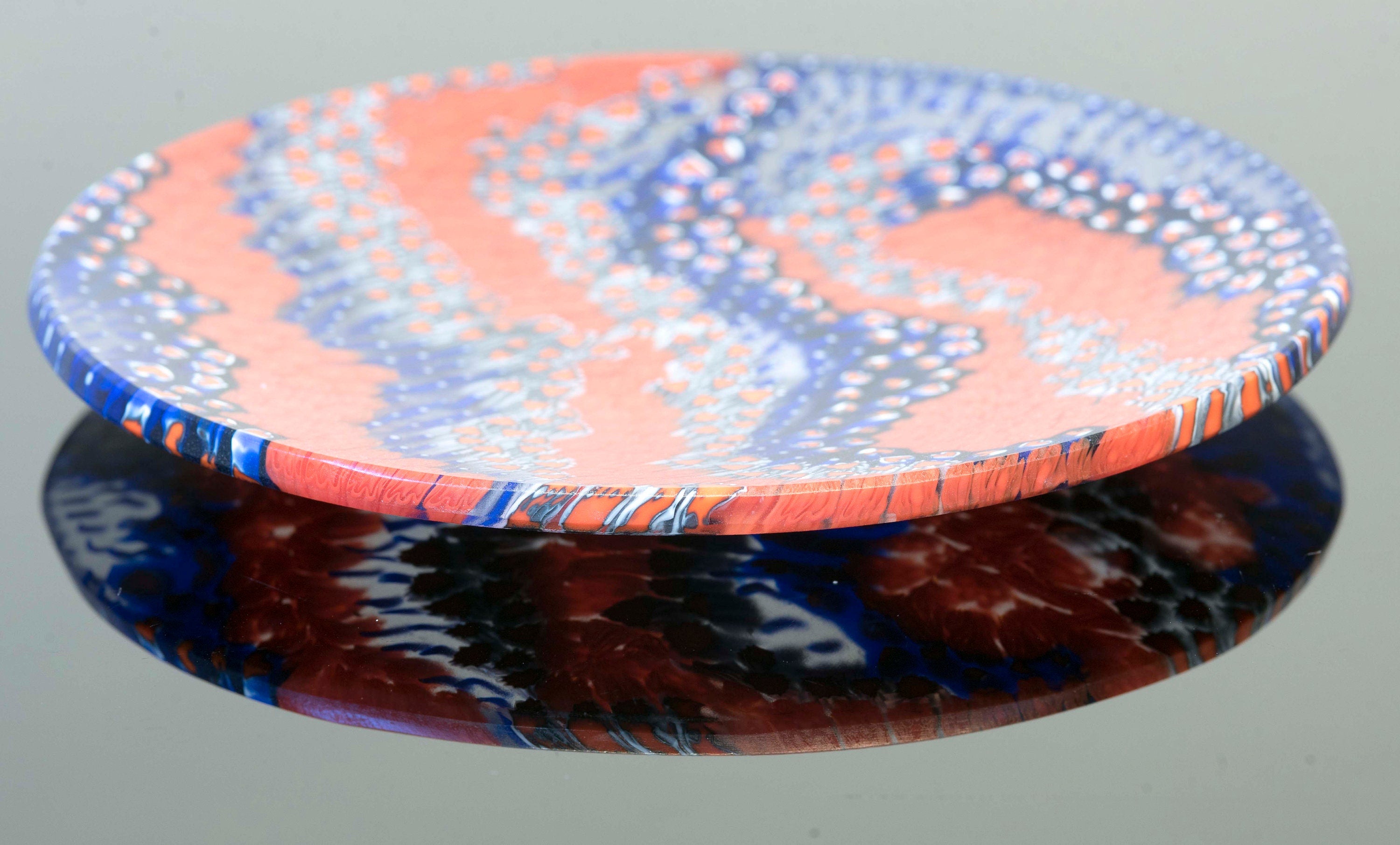 Murrina glass plate. Traditional Murano glass object. Original gift. Unobtainable single piece.