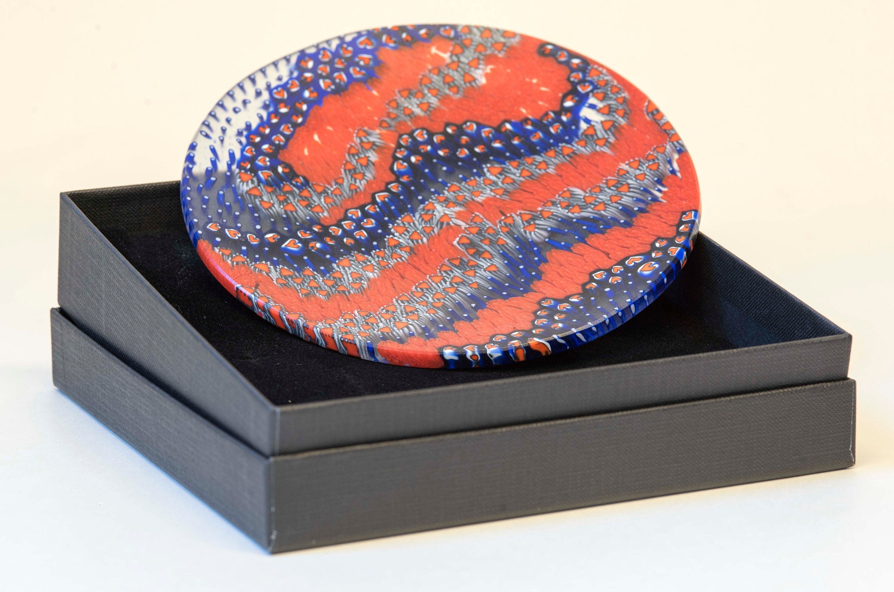 Murrina glass plate. Traditional Murano glass object. Original gift. Unobtainable single piece.