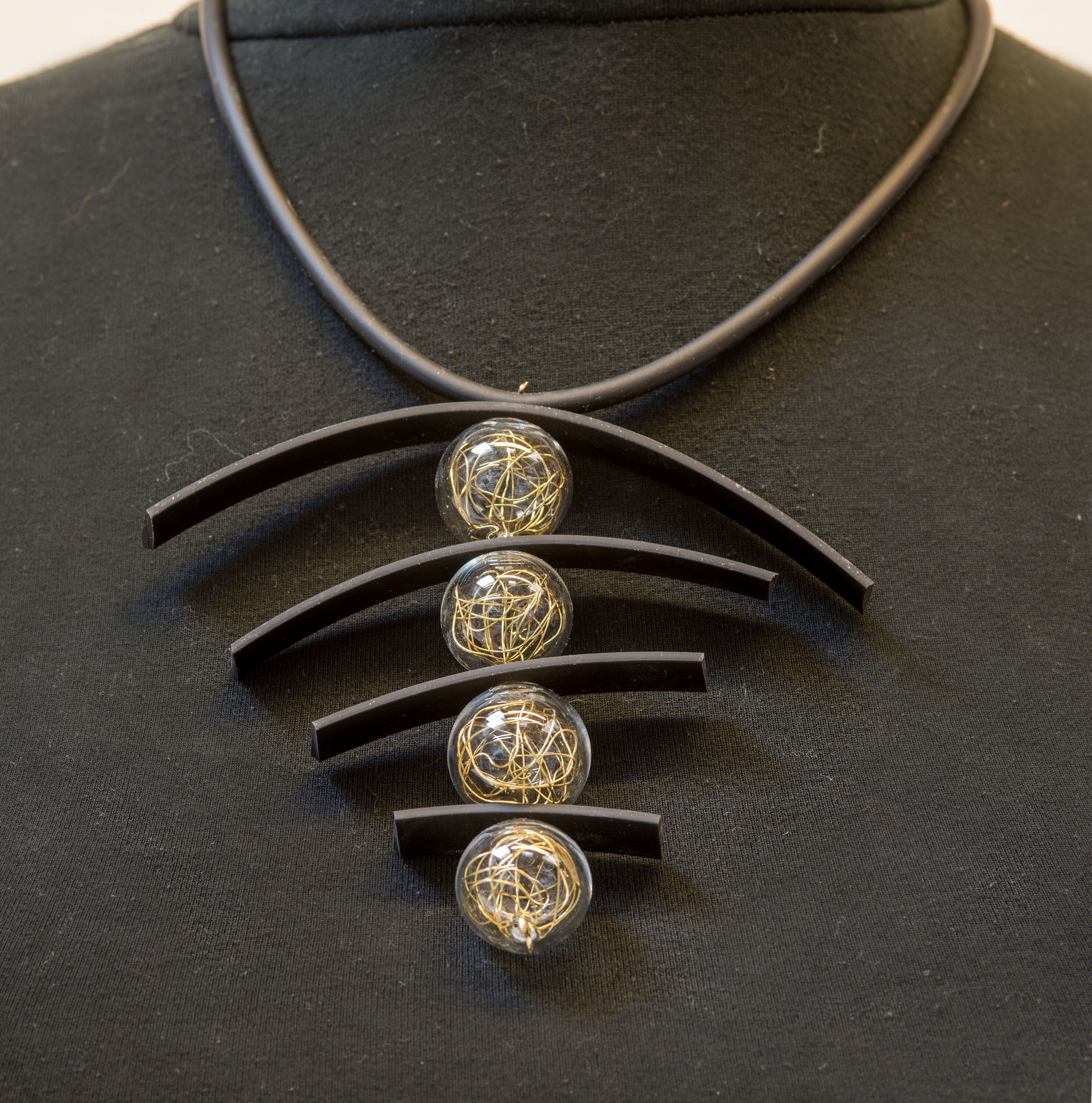 NECKLACE Murano glass handmade original made in Italy glass beads rubber tube fashion modern different crafts Phone essential to ship.