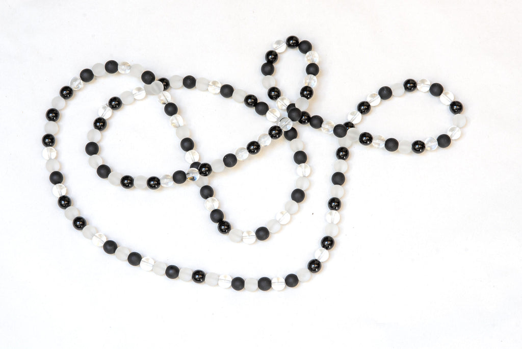 Murano glass necklace handmade by Cesare Sent original made in Italy very long elegant necklace sandblasted glass beads Statement necklace