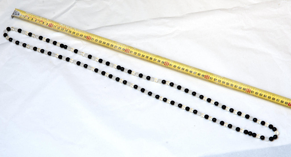 Murano glass necklace handmade by Cesare Sent original made in Italy very long elegant necklace sandblasted glass beads Statement necklace