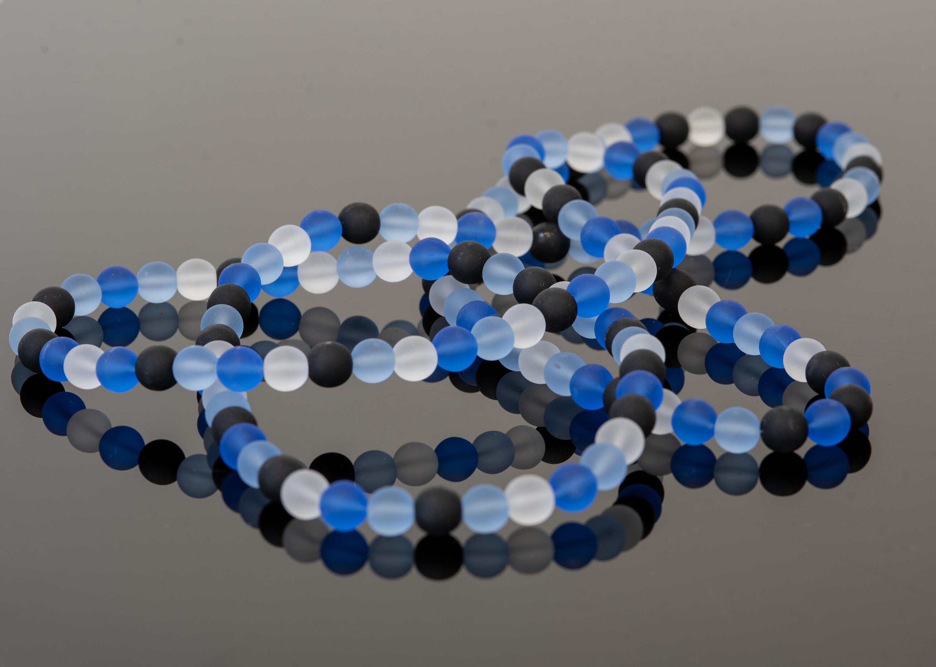 Murano glass necklace handmade by Cesare Sent original made in Italy very long elegant necklace sandblasted glass beads Statement necklace