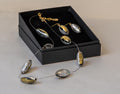 Glass necklace necklace handmade in Murano with gold and silver leaf 24 Kt elegant refined lampworking fashion jewelery statement necklace