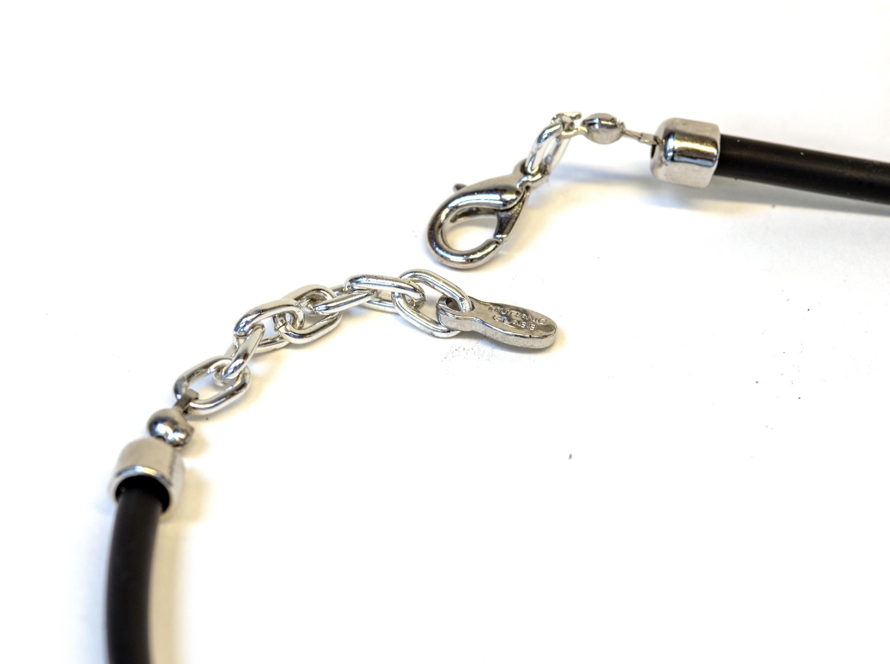 Blown Murano Glass Necklace – Colorful Sphere Beads, Statement Jewelry