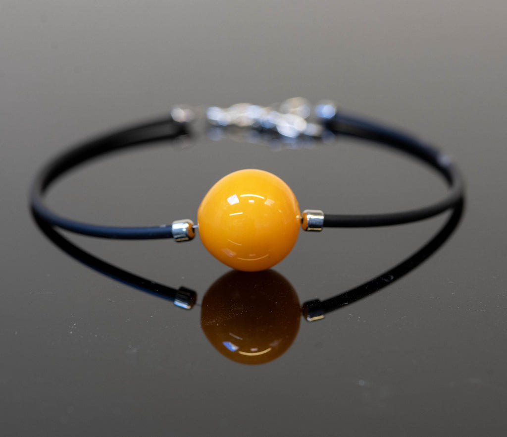 Handblown Murano Glass Bead Necklace, Modern Italian Jewelry