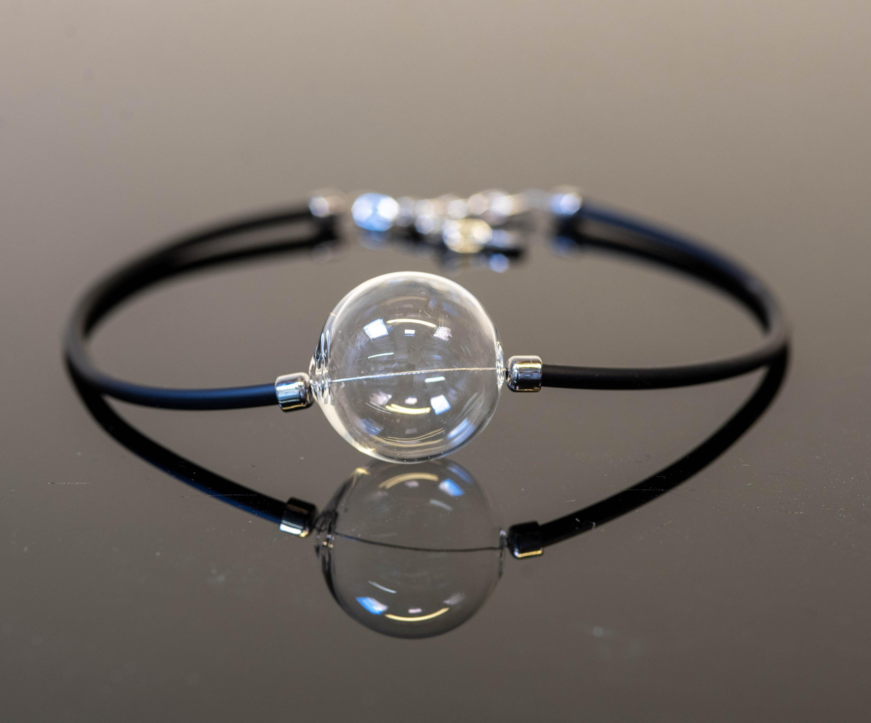 Handblown Murano Glass Bead Necklace, Modern Italian Jewelry