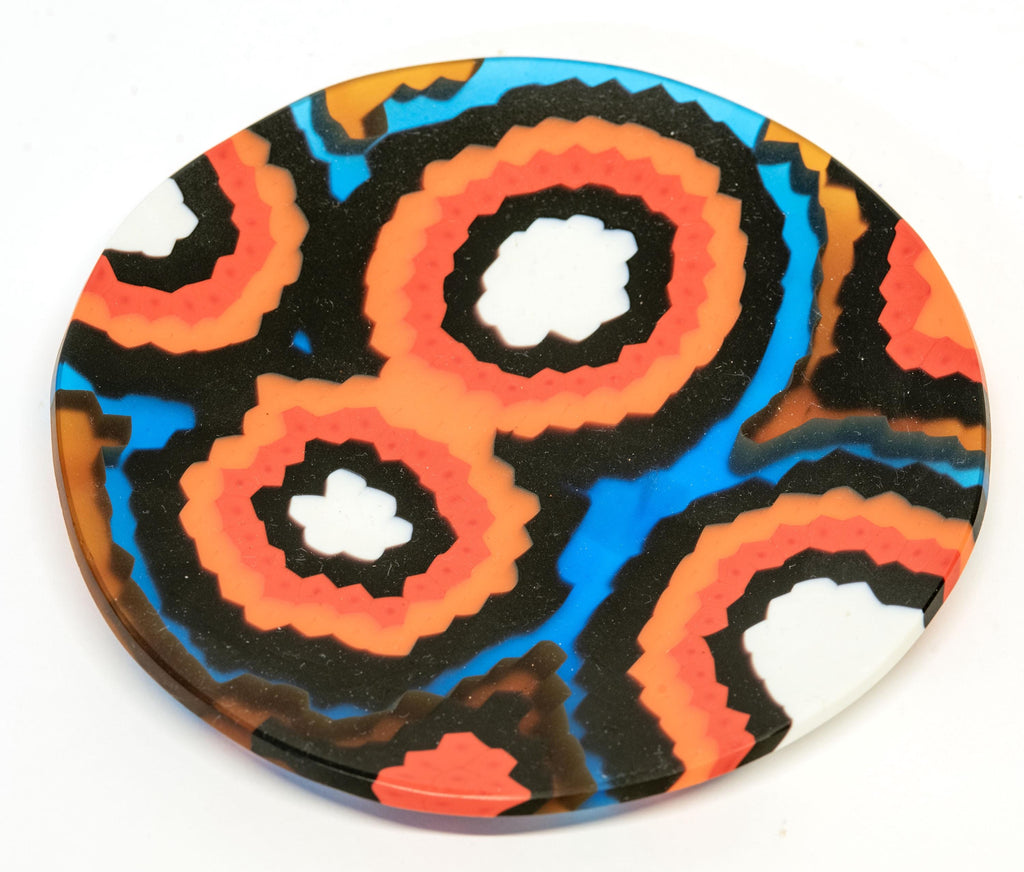 Millefiori Glass Plate, Handmade Murano Art Decor (6.30 inch)