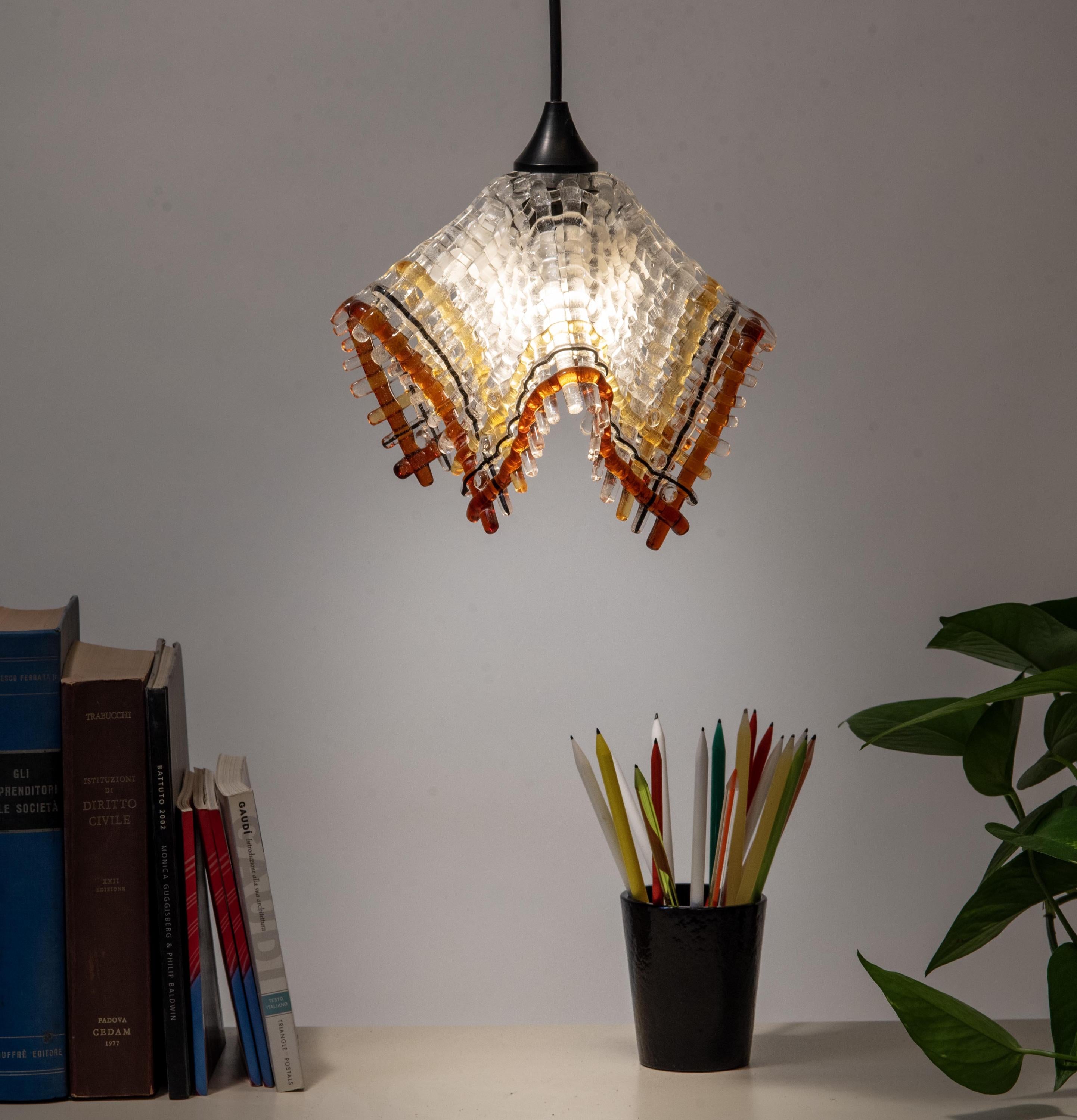 Pendant lamp glass Murano. Chandeliers Home Bedroom Living Room Hand Suspension. Ceiling lamp-handkerchief shape Phone essential to ship.