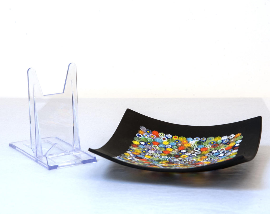 Murrina glass plate. Traditional Murano glass object. Original gift. Unobtainable single piece.