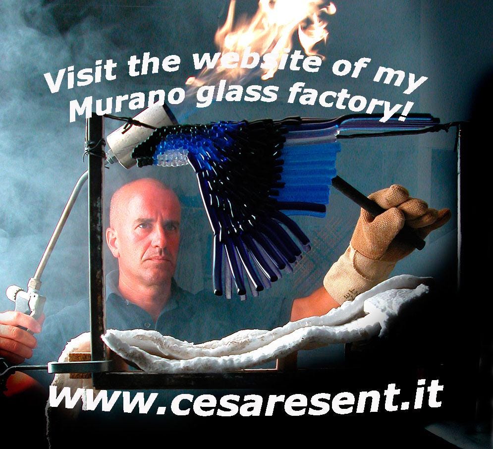 Murano glass necklace handmade in Murano by Cesare Sent original made in Italy lampworking matt and shiny glass differnet dècolletè