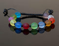 Handmade Murano Glass Bracelet, Adjustable Cord, Colorful Beads