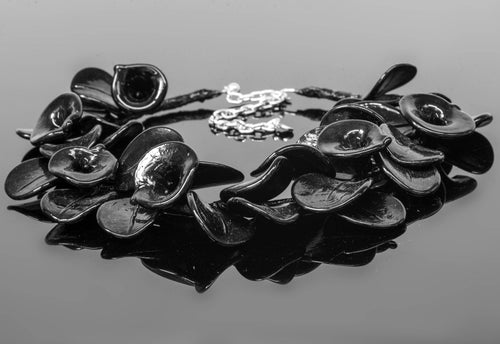 Lampworked Murano Glass Petal Necklace, Handmade Italian Jewelry