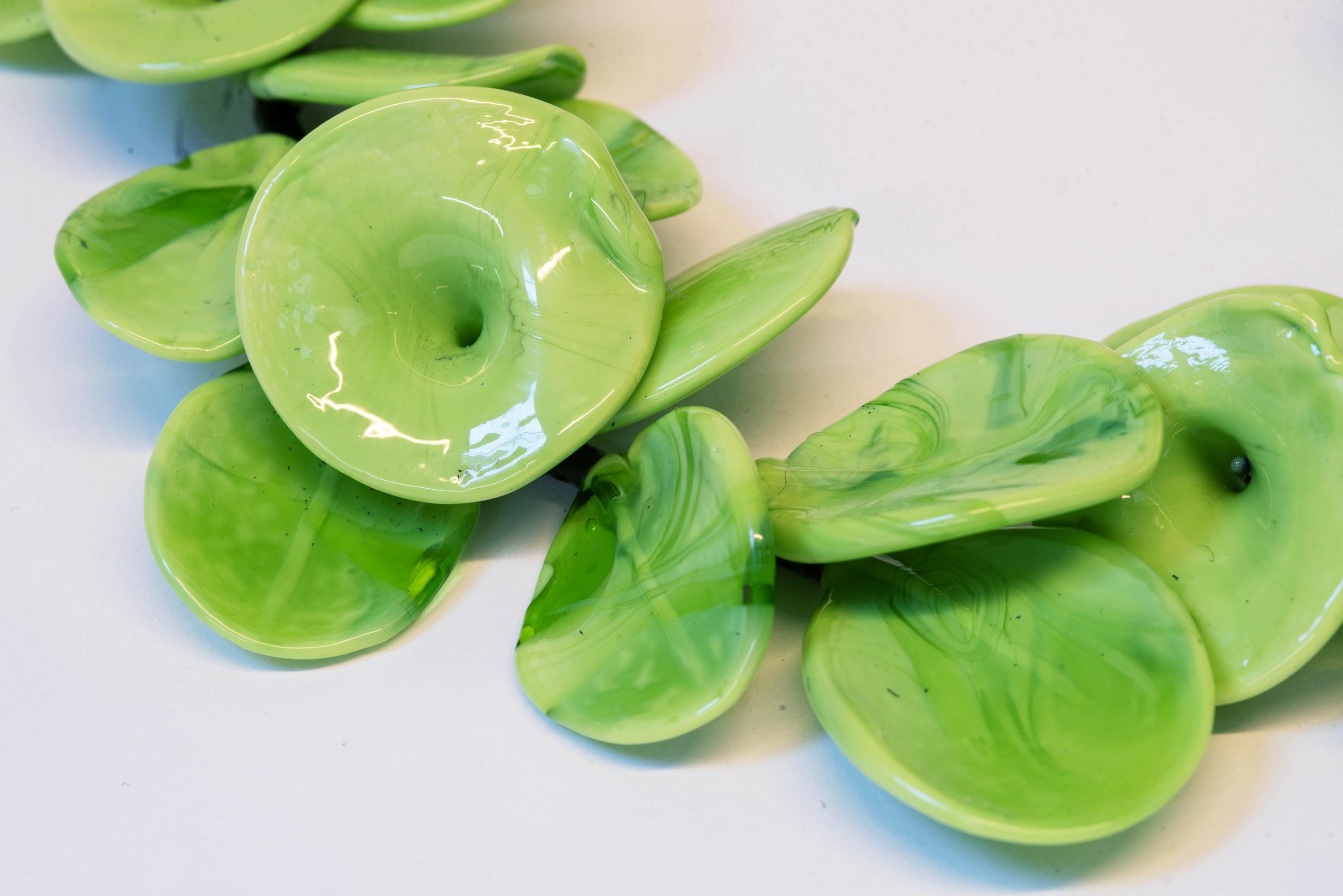 Handmade Murano Glass Petal Necklace: Lampworked Italian Jewelry