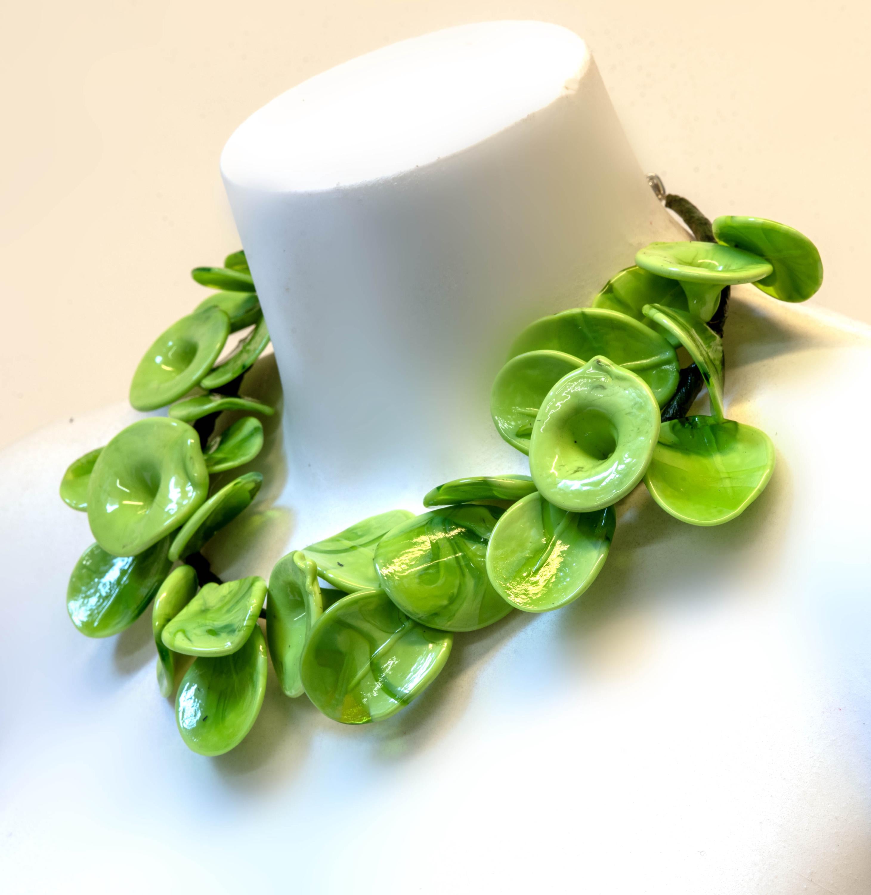 Handmade Murano Glass Petal Necklace: Lampworked Italian Jewelry