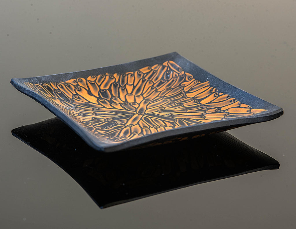 Murrina glass plate. Traditional Murano glass object. Original gift. Unobtainable single piece.