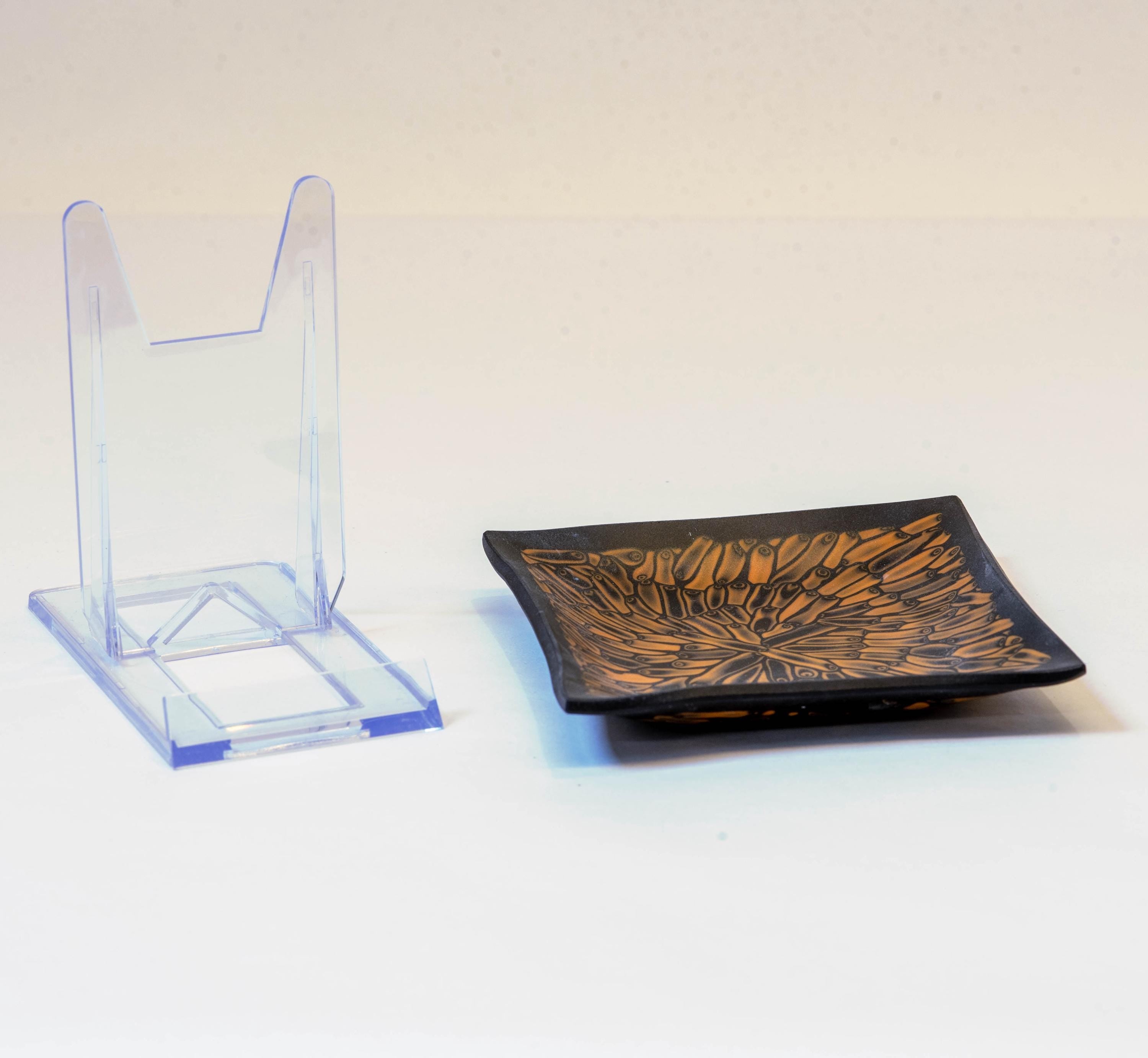 Murrina glass plate. Traditional Murano glass object. Original gift. Unobtainable single piece.