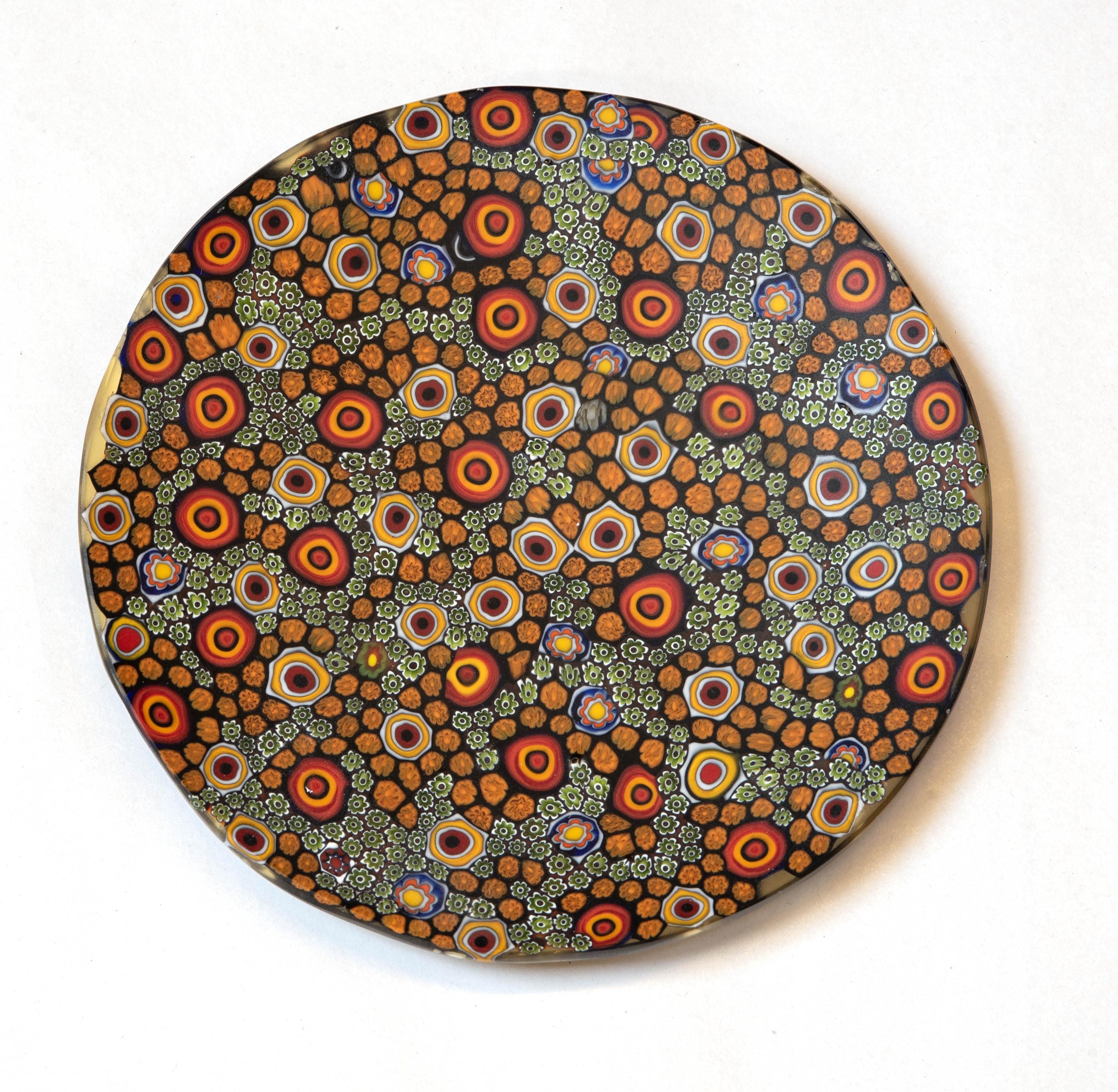 Murrina glass plate. Traditional Murano glass object. Original gift. Unobtainable single piece.