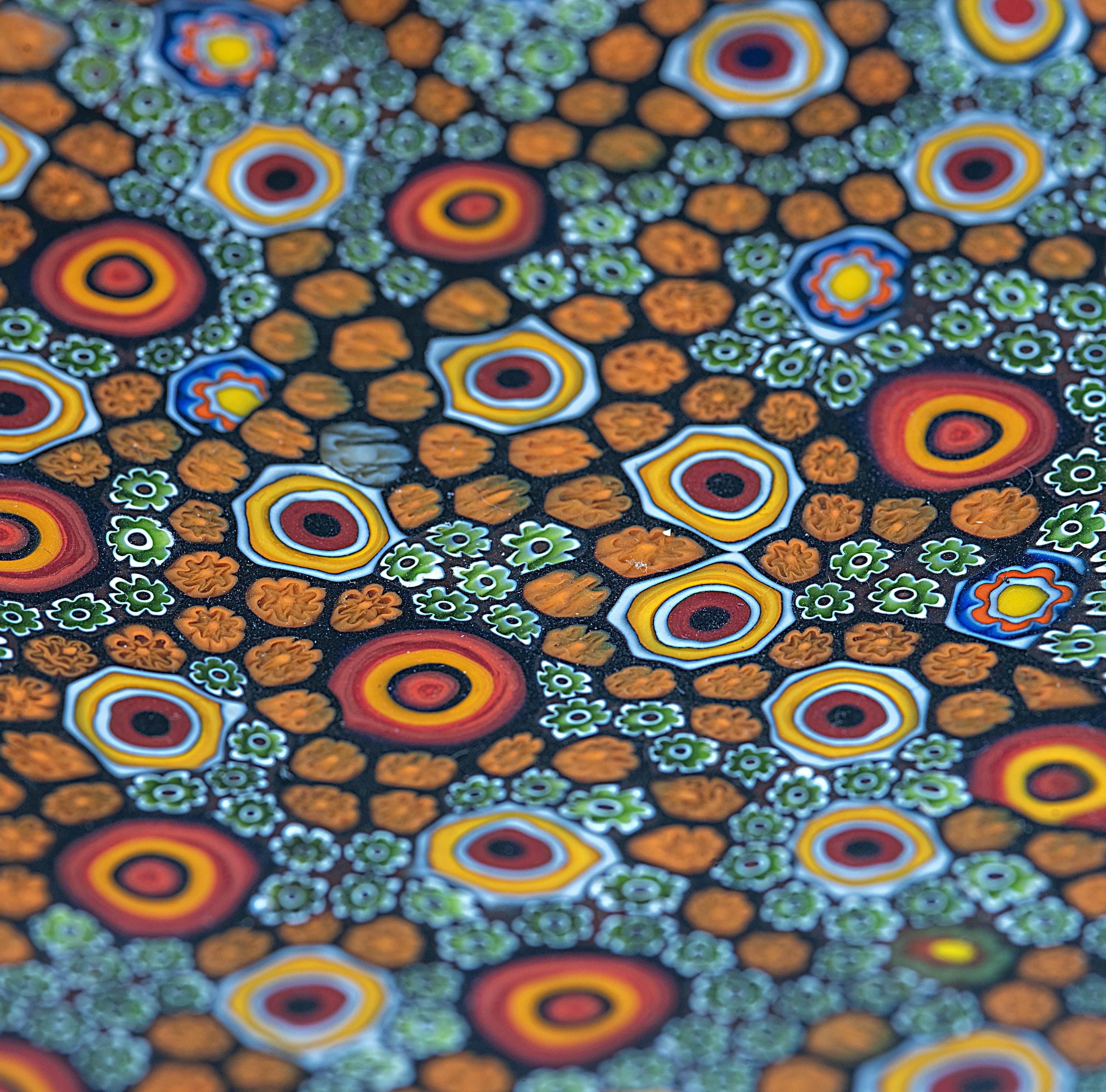 Murrina glass plate. Traditional Murano glass object. Original gift. Unobtainable single piece.