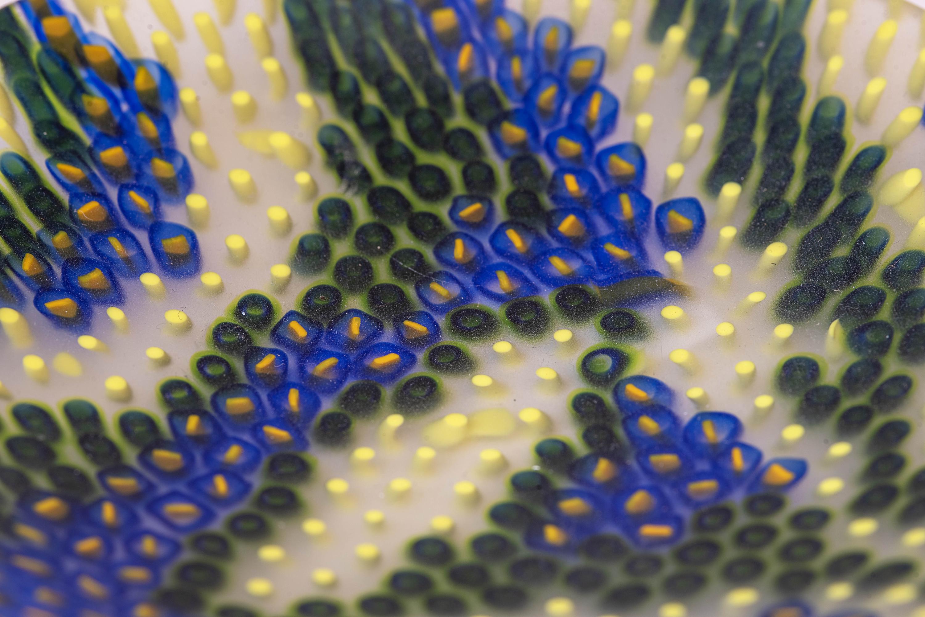 Murrina glass plate. Traditional Murano glass object. Original gift. Unobtainable single piece.