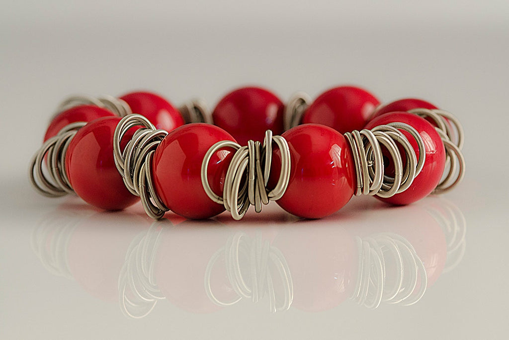 Bracelet Murano glass bracelet handmade in Murano by Cesare Sent original made in Italy red fashion elegant crafts glass jewelery