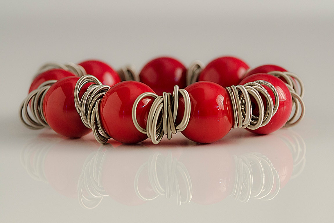 Bracelet Murano glass bracelet handmade in Murano by Cesare Sent original made in Italy red fashion elegant crafts glass jewelery