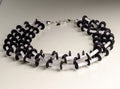 VIK Murano glass necklace made in Murano by Cesare Sent original made in Italy fashion beautiful modern glass tube sandblasted crafts