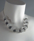 Necklace Murano glass jewelry - frosted beads by Cesare Sent - briedesmaid gift - engagement made in Italy fashion elegant modern crafts