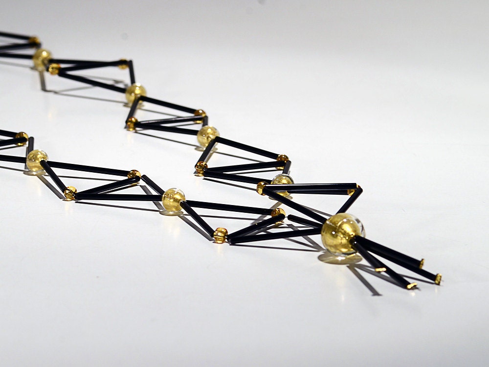 PIVA Collana in vetro di Murano fatta a mano a Murano da Cesare Sent originale made in Italy molto diverse perle di vetro e tubi artigianali