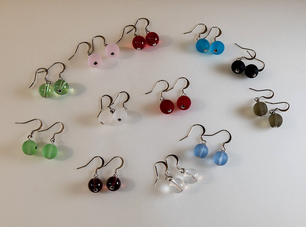 Murano glass earrings handmade in Murano by Cesare Sent made in Italy very nice fashion modern elegant many colors small light easy R6