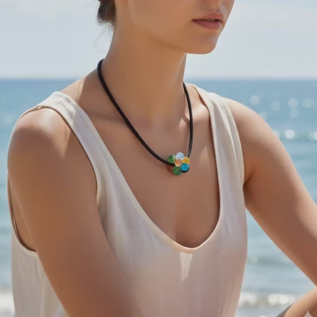 Necklace in Murano glass  handmade in Murano by Cesare Sent original made in Italy different original crafts glass sphere fashion jewely