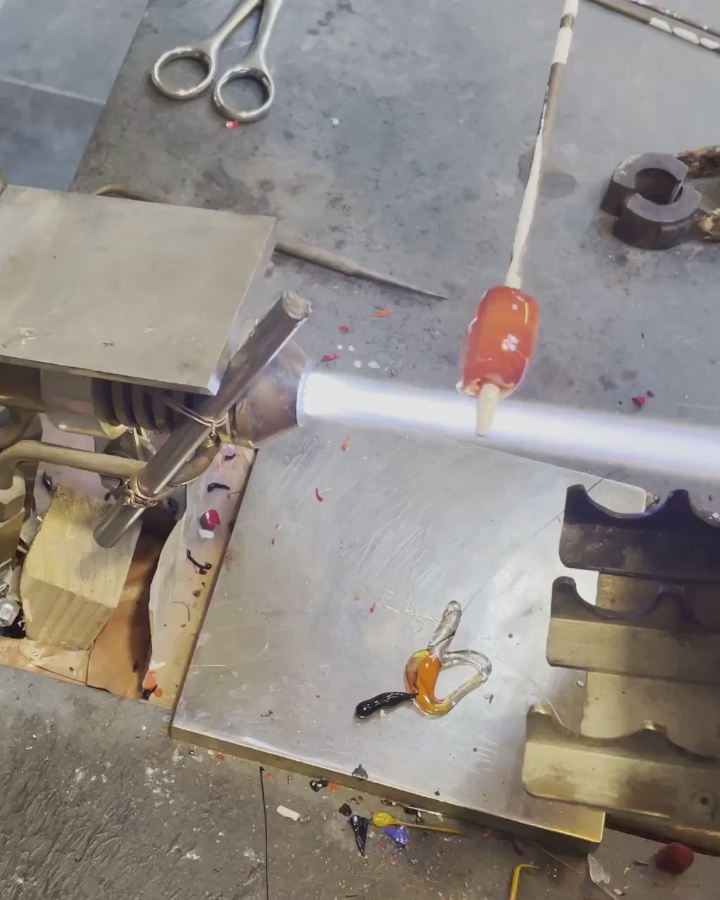 Handmade Murano Glass Necklace, Black & Yellow Spiral, Italian Jewelry