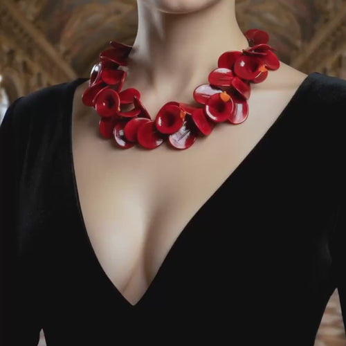 Calla Murano glass necklace handmade in Murano by Cesare Sent original made in Italy wonderful choker glass flowers crafts elegant jewellery