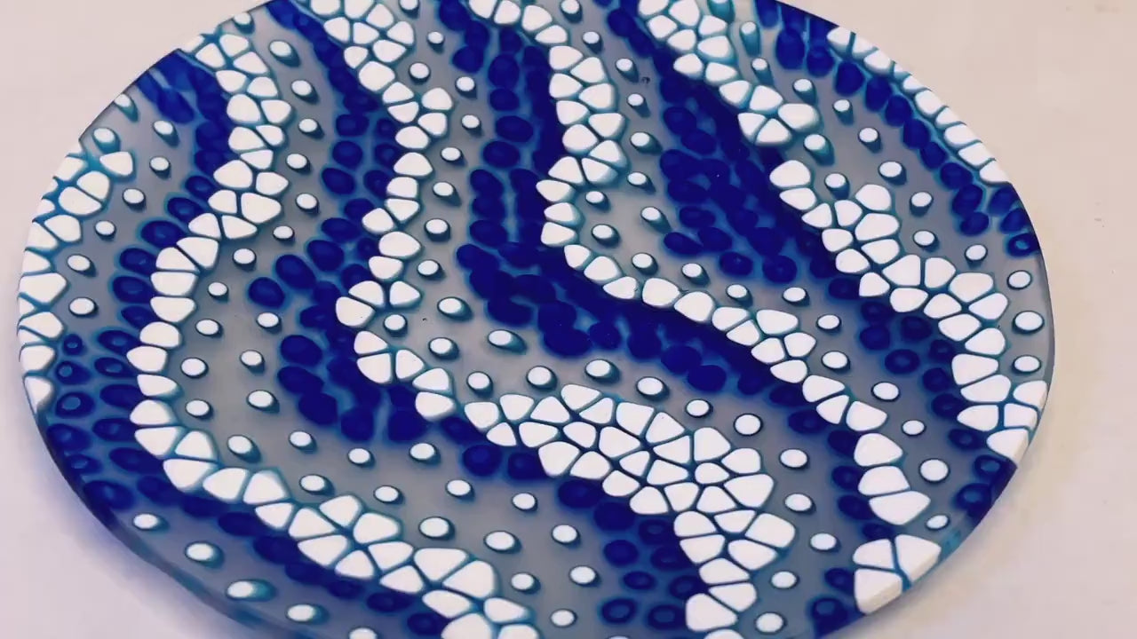 Murrina glass plate. Traditional Murano glass object. Original gift. Unobtainable single piece.